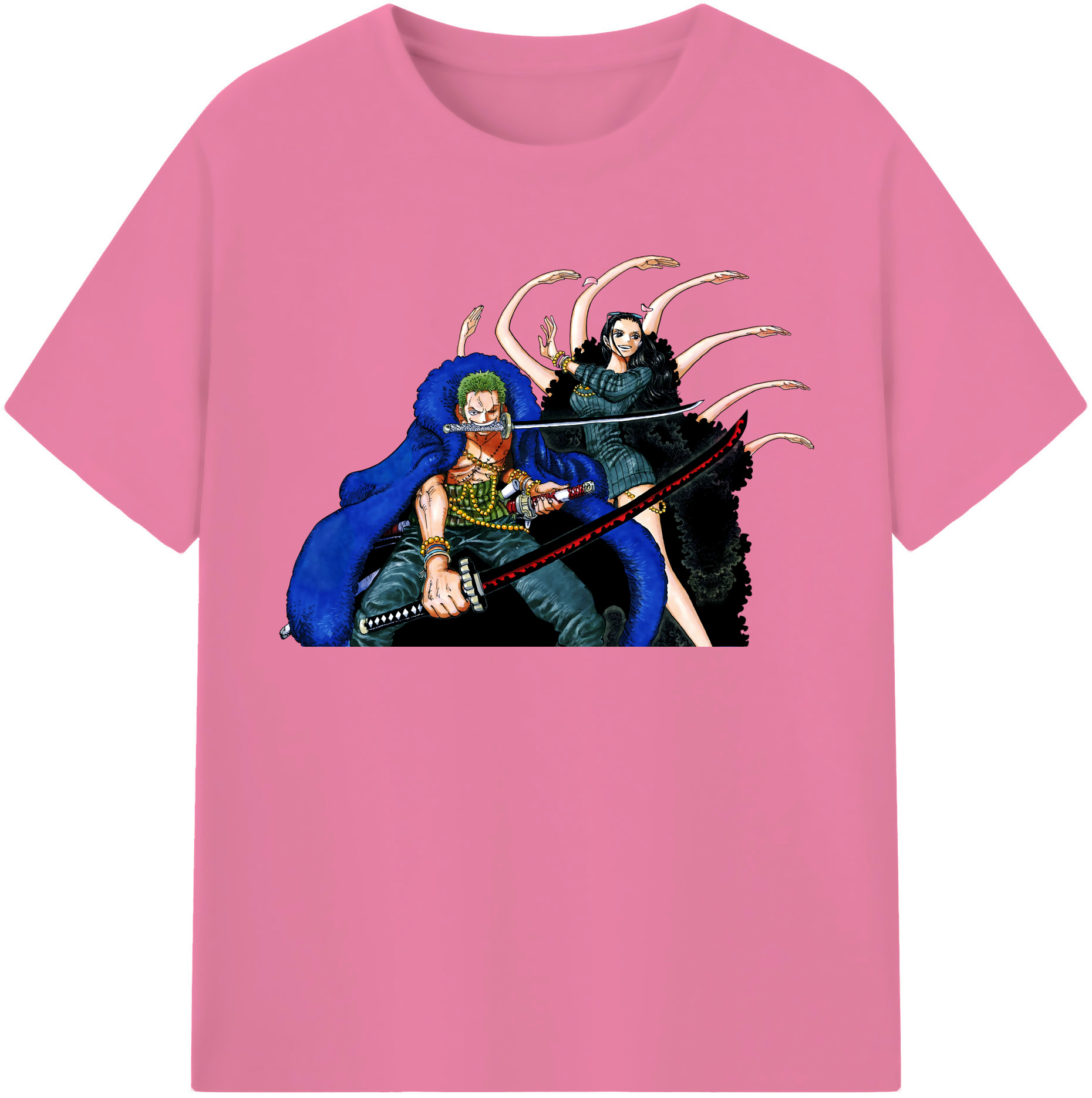 ワンピース ロロノア・ゾロ ONE PIECE Roronoa Zoro 綿100％半袖Tシャツ（フロントプリント）